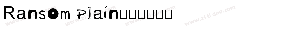 Ransom Plain字体转换